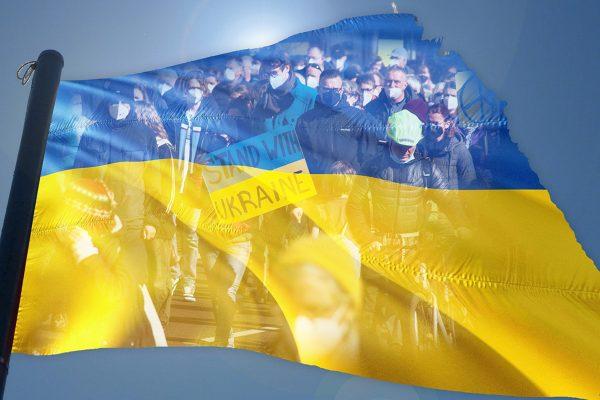 Wojna w ukrainie - flaga ukraińska